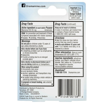 DRAMAMINE-N TB 25MG 10 LG-LST