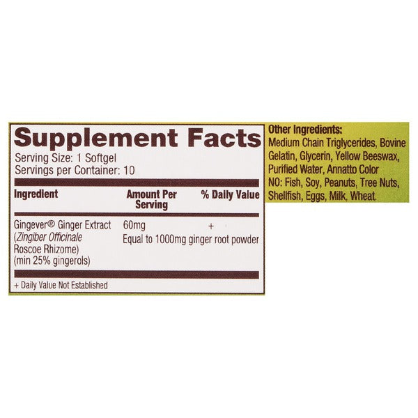 BONINE GINGER CAP 60CT