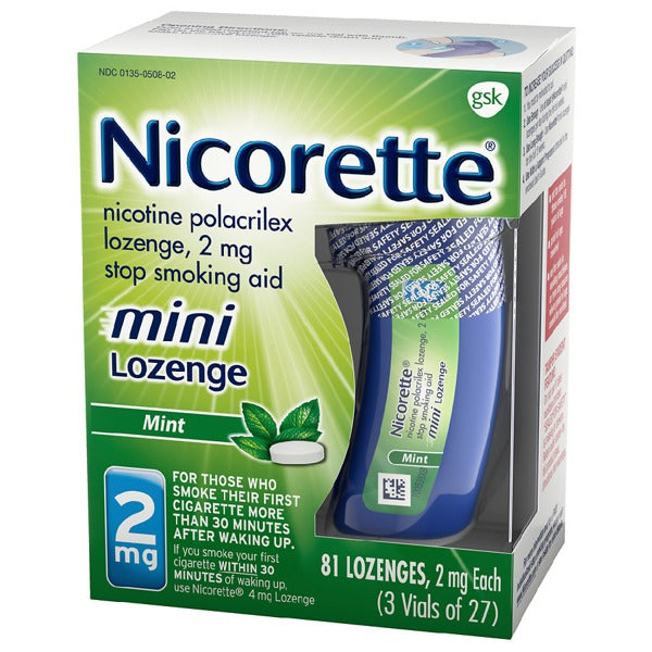 NICORETTE 2 MG PEPPERMINT MINI LOZ 81CT