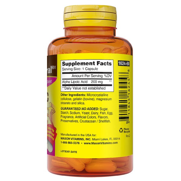 ALPHA-LIPOIC ACID 200MG CAP 60CT MASON