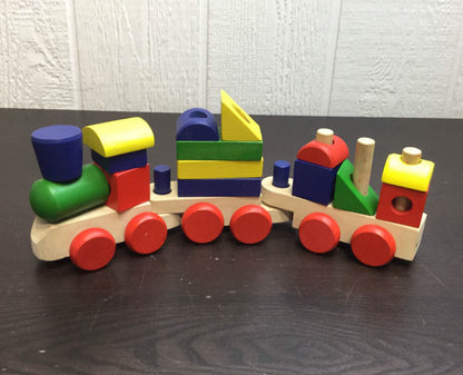 Melissa & Doug Wooden Stacking Train Learning Toy Vehicle