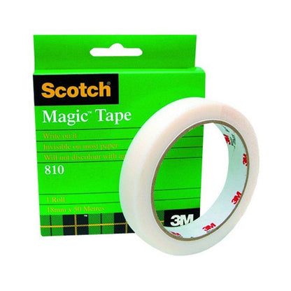3M  Scotch Magic Tape Transparent 3/4" x 18 yds