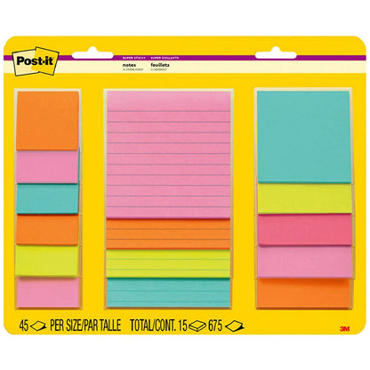 Post-It Sticky Notes 4 Pad Pack, 2" X 1.5" - Cape Town Colors