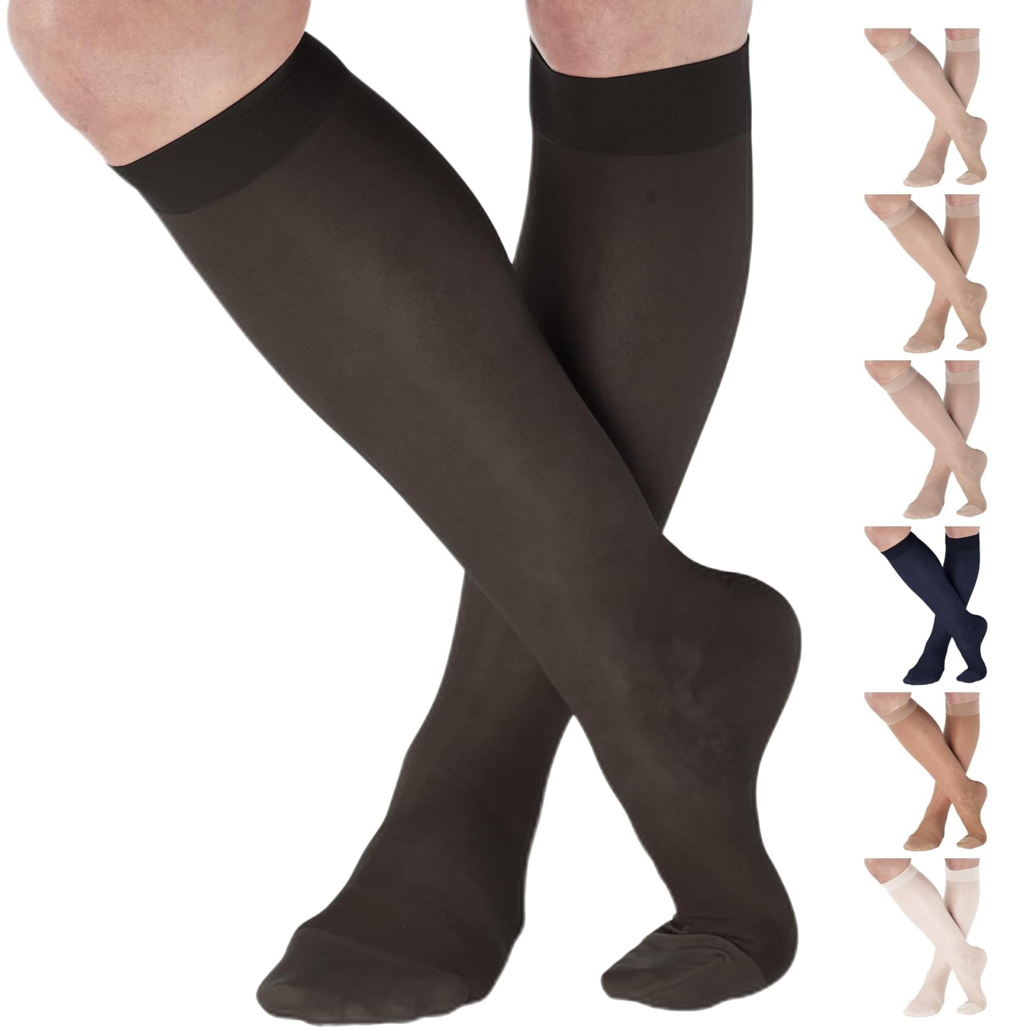 GNP SOCK MEN KNEE 15-20MMHG BLACK XL