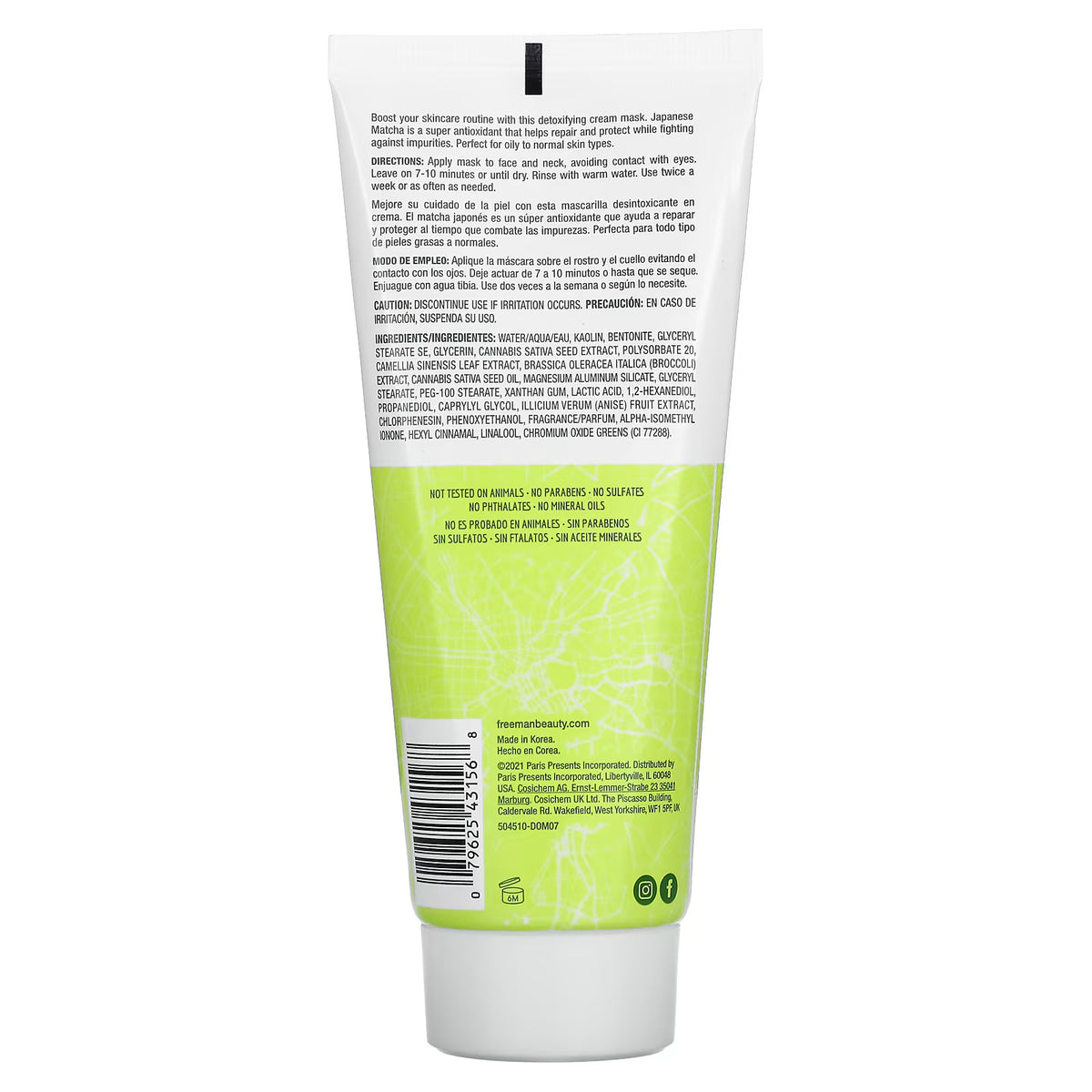Freeman Facial Japanese Matcha Cream Mask 6oz