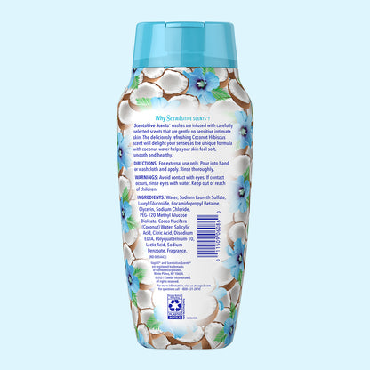 Vagisil Wash Scentsitive Scents Coconut Hibiscus 12oz
