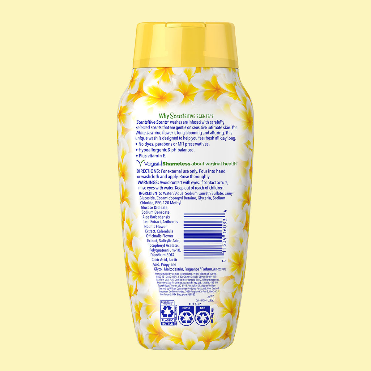 Vagisil Wash Scentsitive Scents White Jasmine 12oz