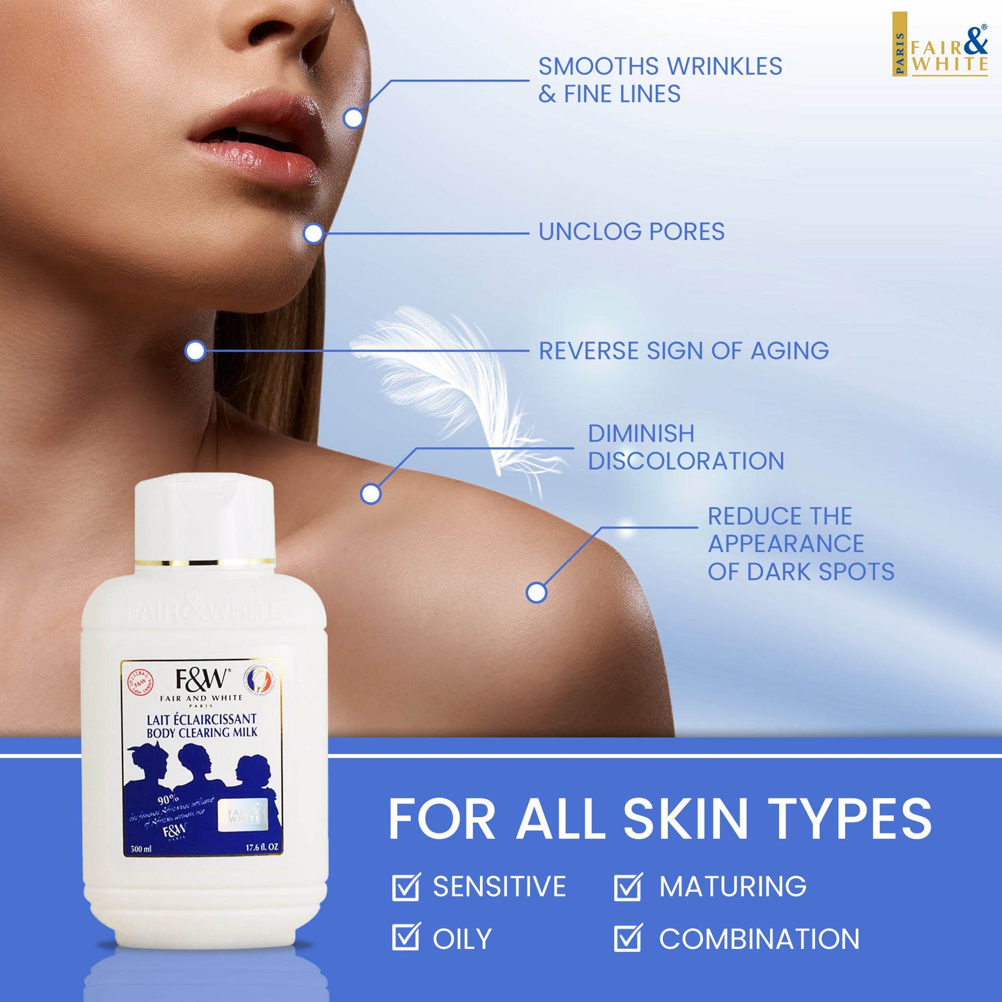 F&W EX WHITENING LOTION     17Z