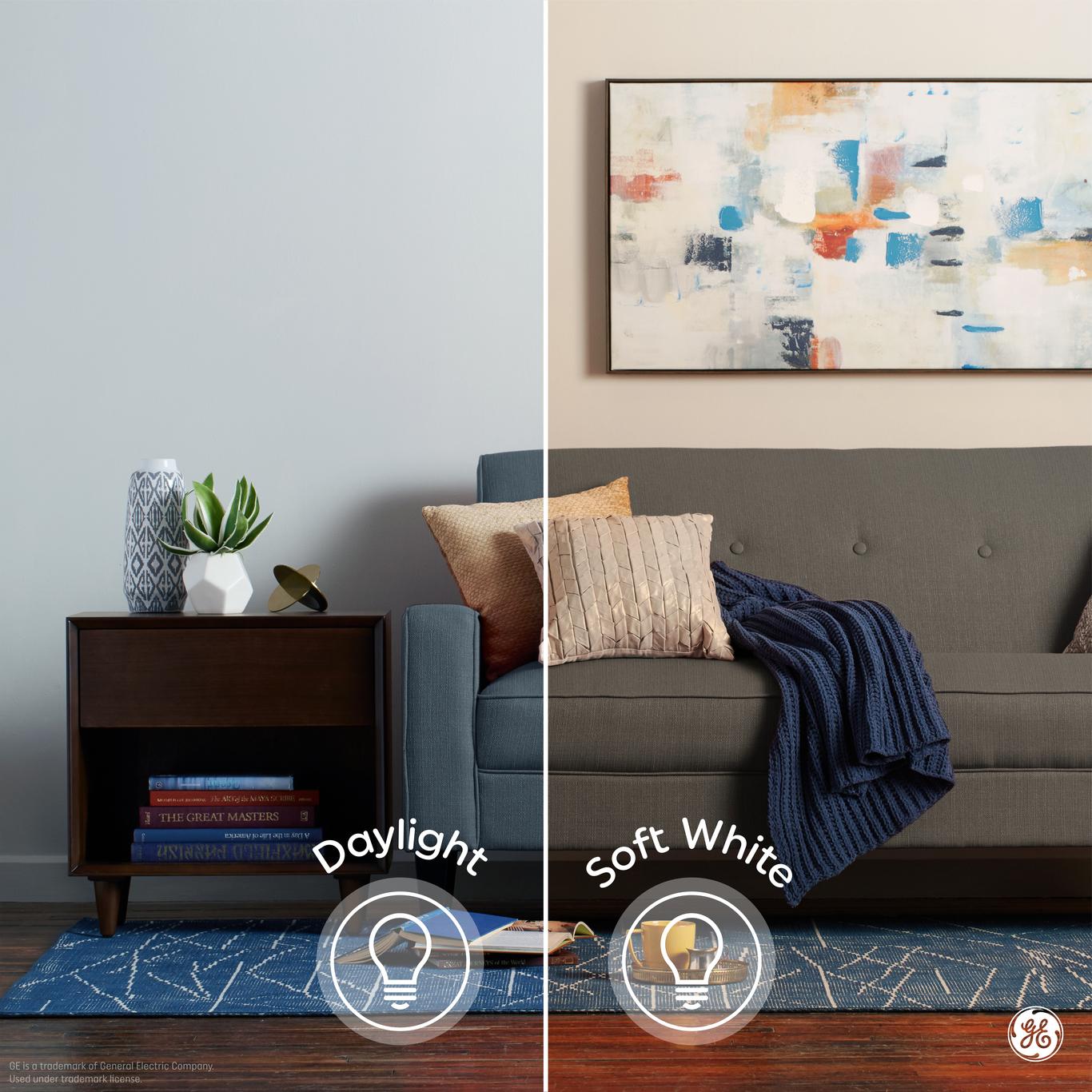 GE Lighting Basic LED 40 Watt Replacement, Soft White, A19 General Purpose Bulbs, 4 count
