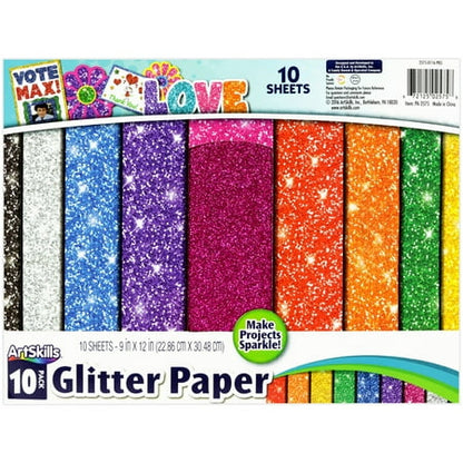 ArtSkills Classic Glitter Paper - 10 count, 9" x 12"