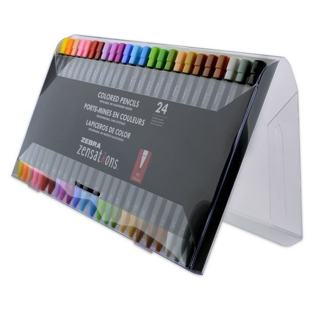 Zebra Pen Zensations Mechanical Colored Pencils, 2.0mm Point Size, 24-Count