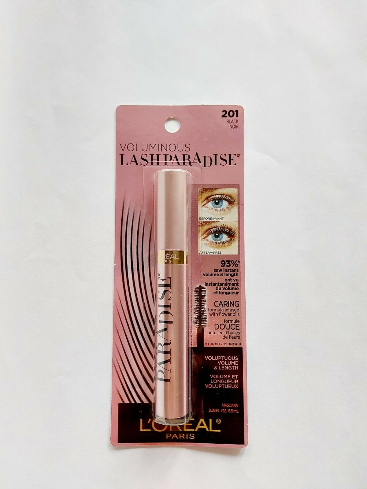 L'ORÉAL PARIS Voluminous Lash Paradise Washable Mascara, 201 Black, 0.28 fl oz