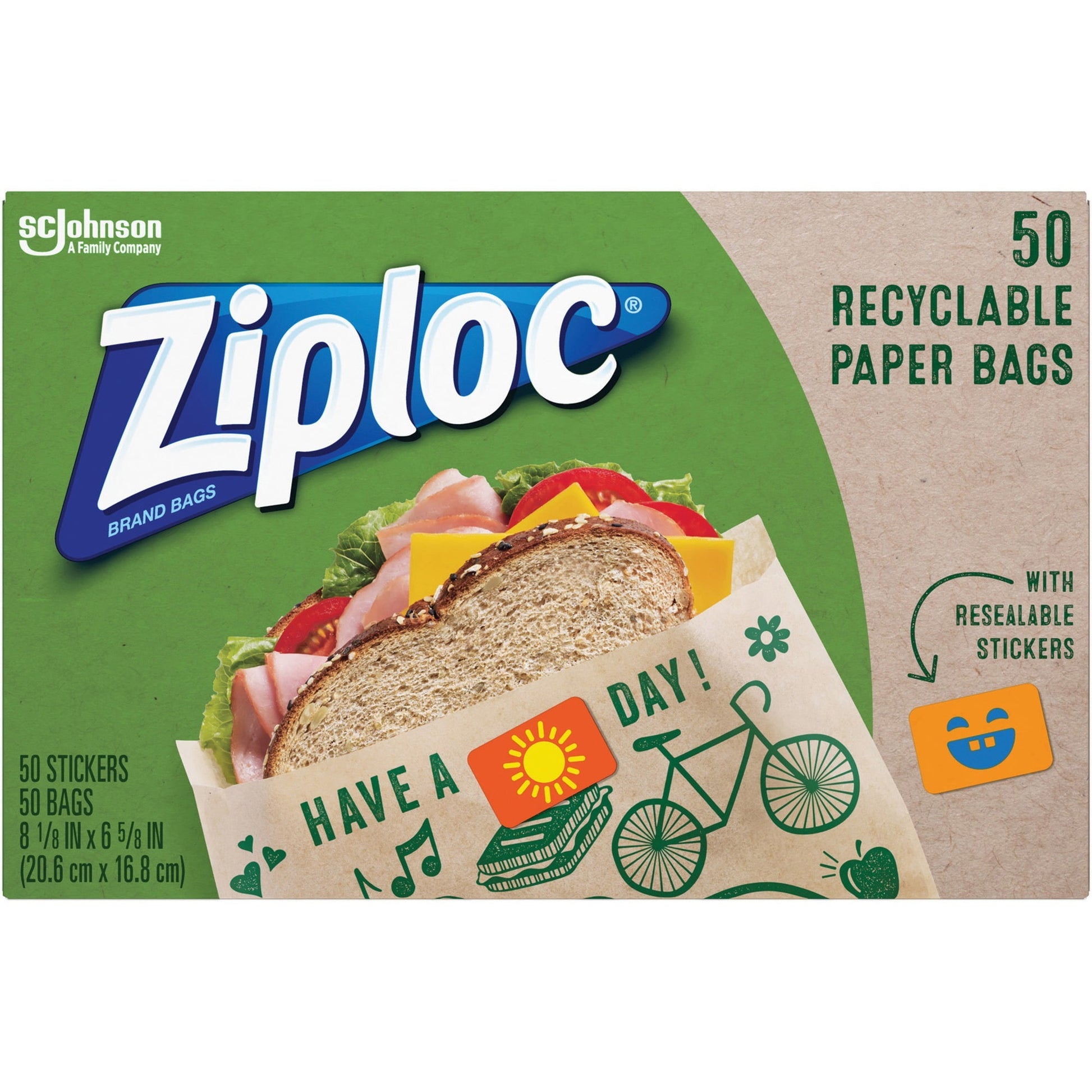 easy pack Reclosable Sandwich Bags, 50 count