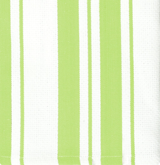 MUkitchen 100% Classic Stripe Towel - Pistachio, 20"x30"