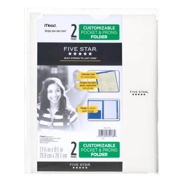 Five Star Pocket and Prong Plastic Folder, Assorted Colors