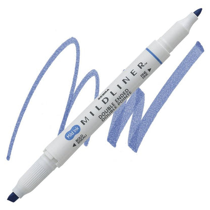 Zebra Mildliner Double Ended Creative Marker - Dark Blue
