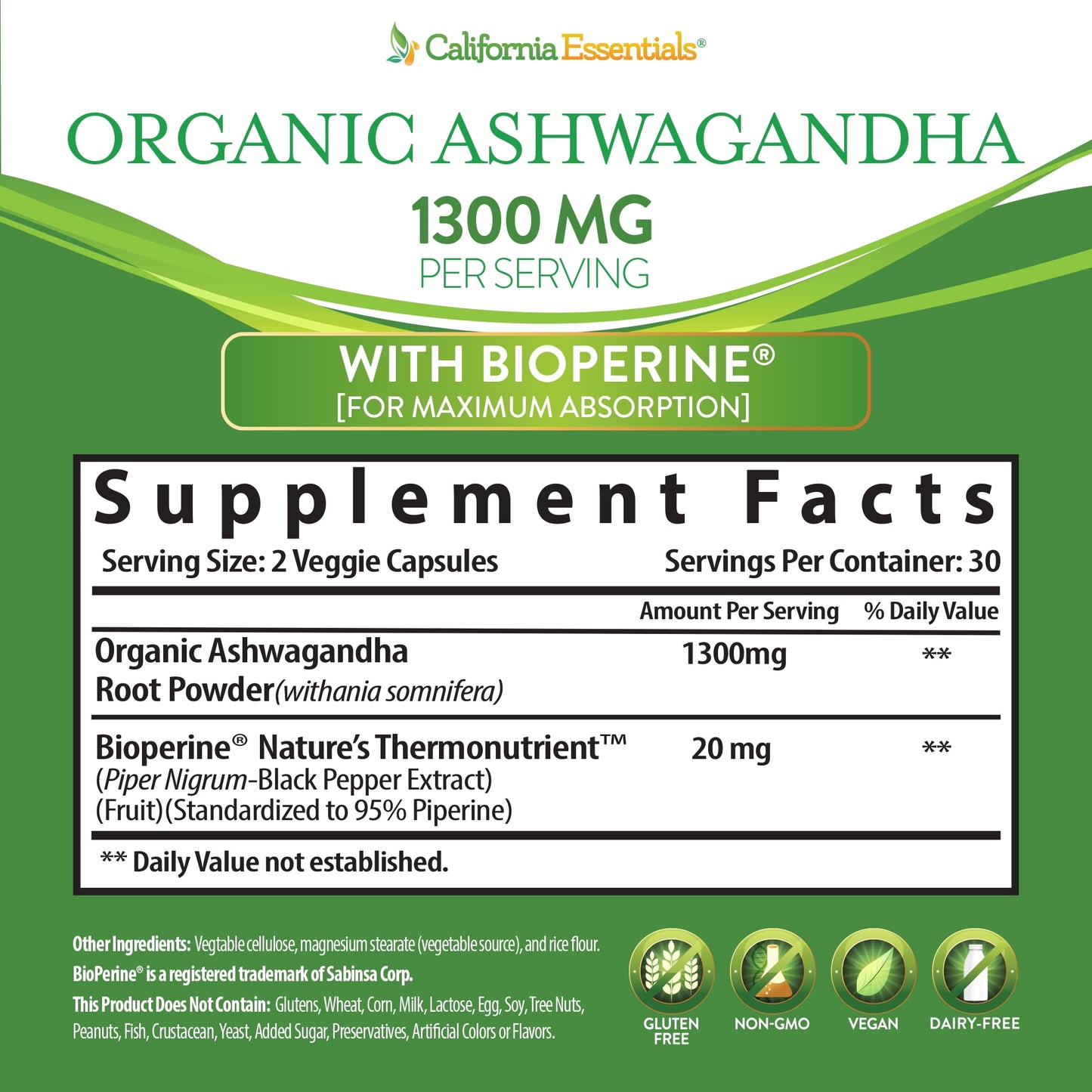 SDNE ASHWAGANDHA ROOT CP 920MG 60