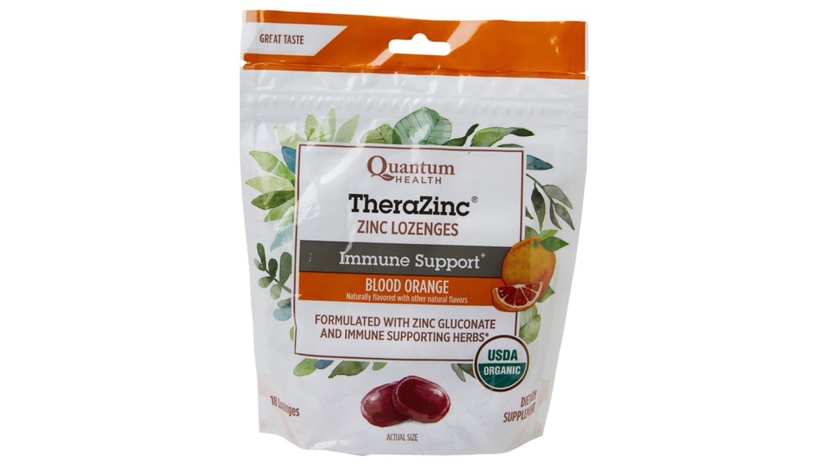 THERAZINC LOZ BLOOD ORANGE 18CT