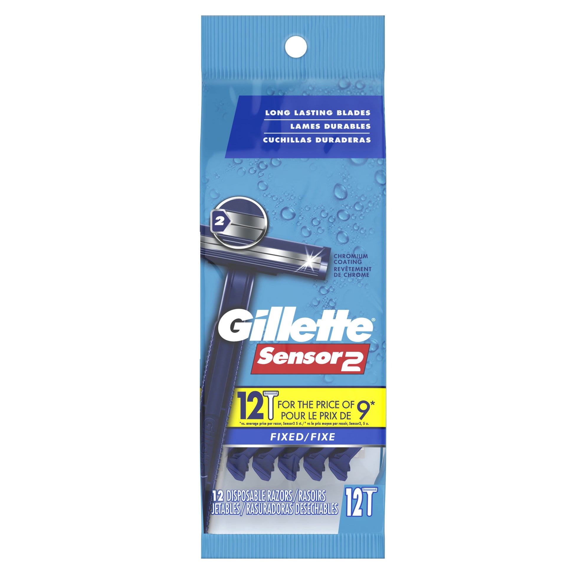Gillette Sensor2 Men's Disposable Razors, 2 count