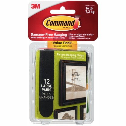 Command Picture Hanging Strip Value Pack - Medium & Large, 12 pairs