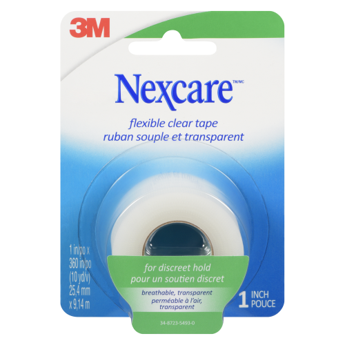 NEXCARE TAPE CLEAR FLEX 1"X10YD 2CT