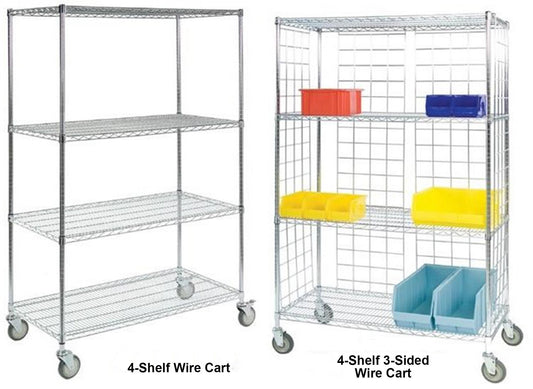 WIRE SHELF 5 MOBILE CART 18INX48IN DS