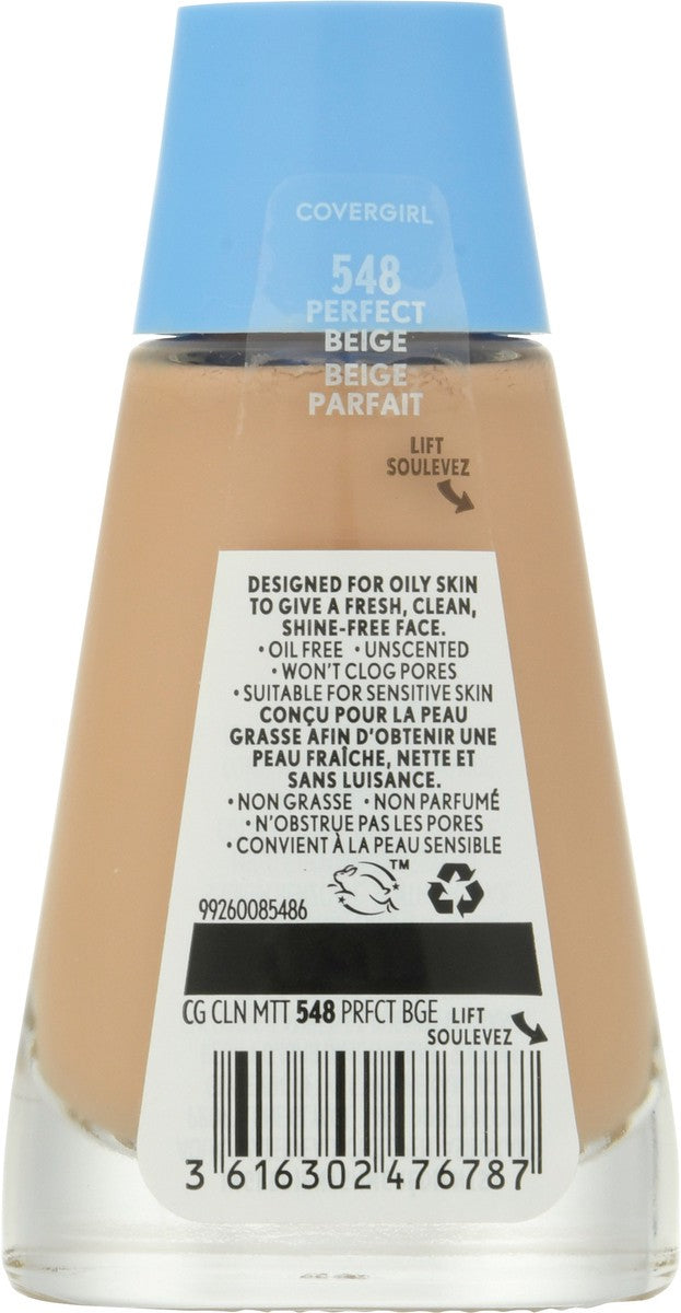 COVERGIRL Clean Matte Liquid Foundation - 548 Perfect Beige