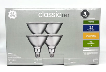 GE Lighting Basic LED Outdoor Wet Rated Floodlight, 90w, Warm White, 2 pack