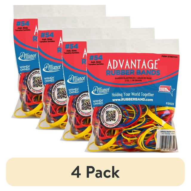 Alliance Advantage Multi-Color Rubber Bands - Assorted Sizes and Colors, 2 oz