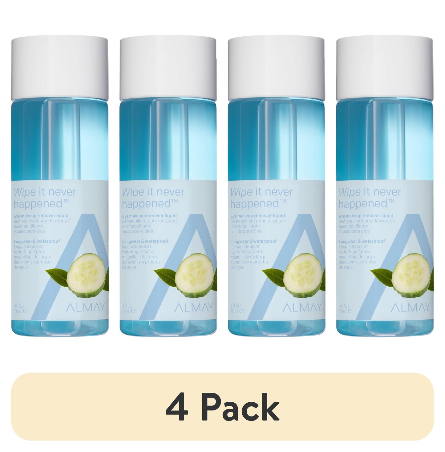 ALMAY Longwear & Waterproof Eye Makeup Remover Liquid, 4 oz