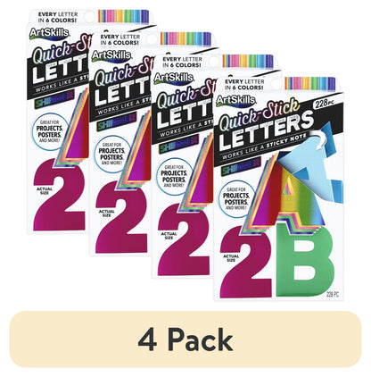 ArtSkills 2.5" Paper Poster Letters and Numbers - Holographic, 228 count
