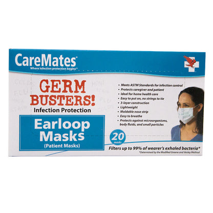 MASKS EARLOOP 50CT CAREMATES
