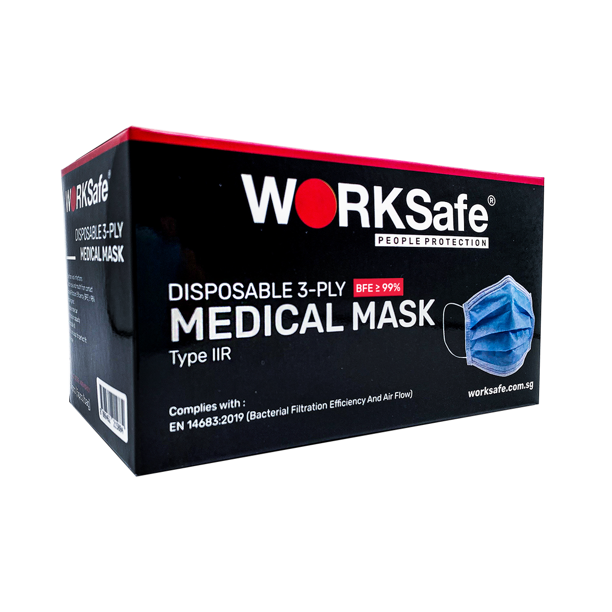 FACE MASK 3PLY HIGH FILTR BFE 2000CT DS