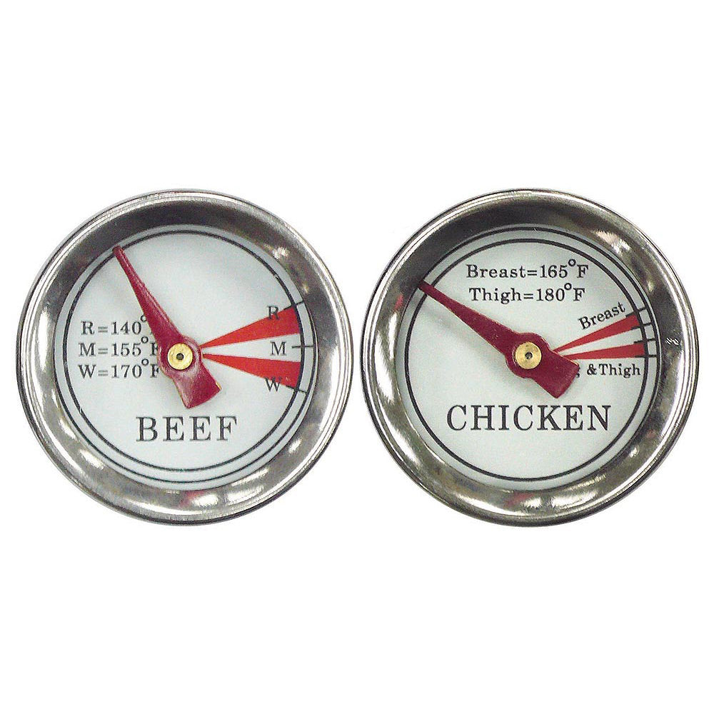 Mr. Bar-B-Q Stainless Steel Meat Grilling Thermometers, 2 Pack