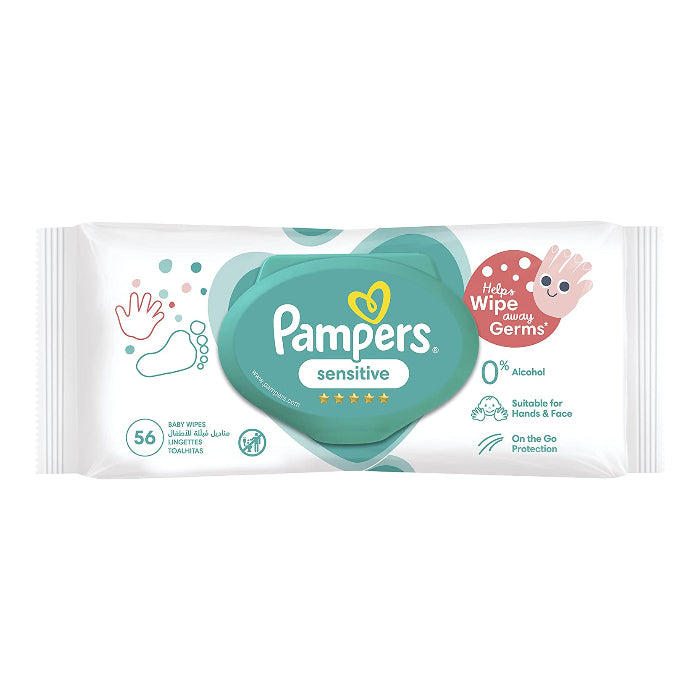 PAMPERS WIPES SENSITIVE TUB 64CT