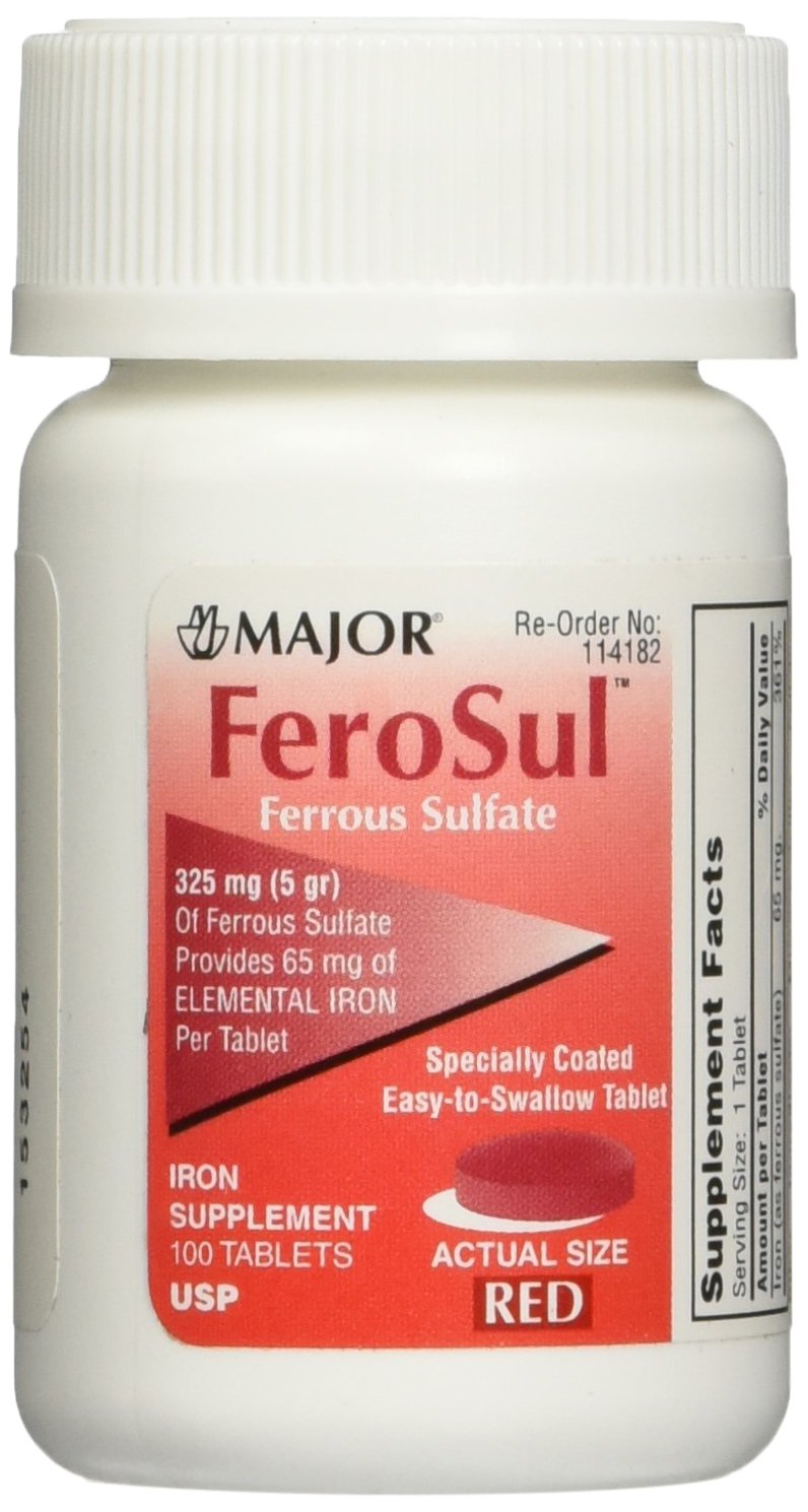 FERROUS SULFATE 324MG RED TAB 1000CT