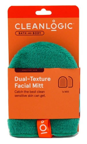 Clean Logic Bath & Body Dualtexture Facial Mitt