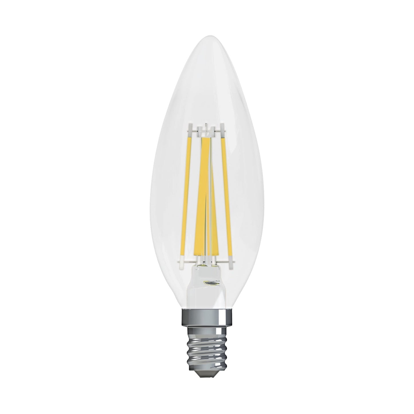 GE 3.5W LED Soft White Clear Finish Dimmable CAM Decorative Light Bulbs (2-Pack)