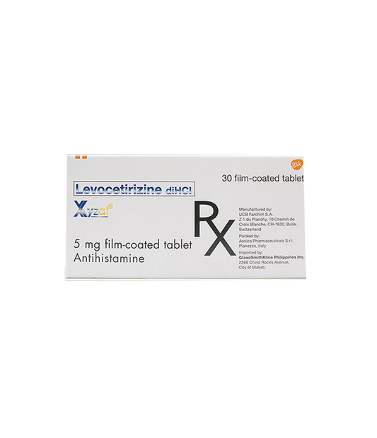 XYZAL OTC 24HR 5MG TABLET 55CT