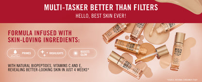 Rimmel London Multi Tasker Better Than Filters 3-in-1 Primer, Highlighter + Glow Booster - 004 Light Medium