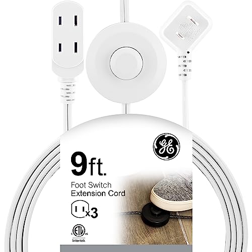 GE EXTEN CORD 3-TAP 9' WHITE