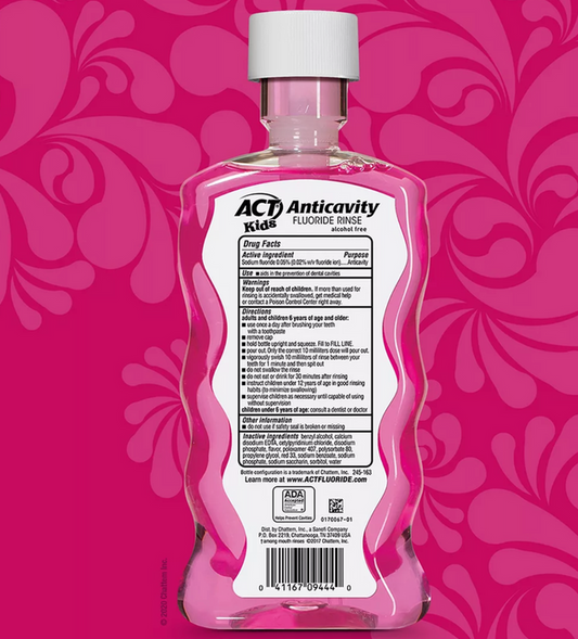 ACT KIDS MW 0.05% 500ML BUBBLEGUM