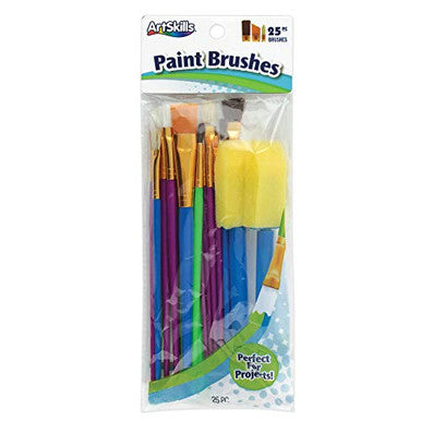 ArtSkills Versatile Artist Paint Brushes - Assorted Brushes, 25 count