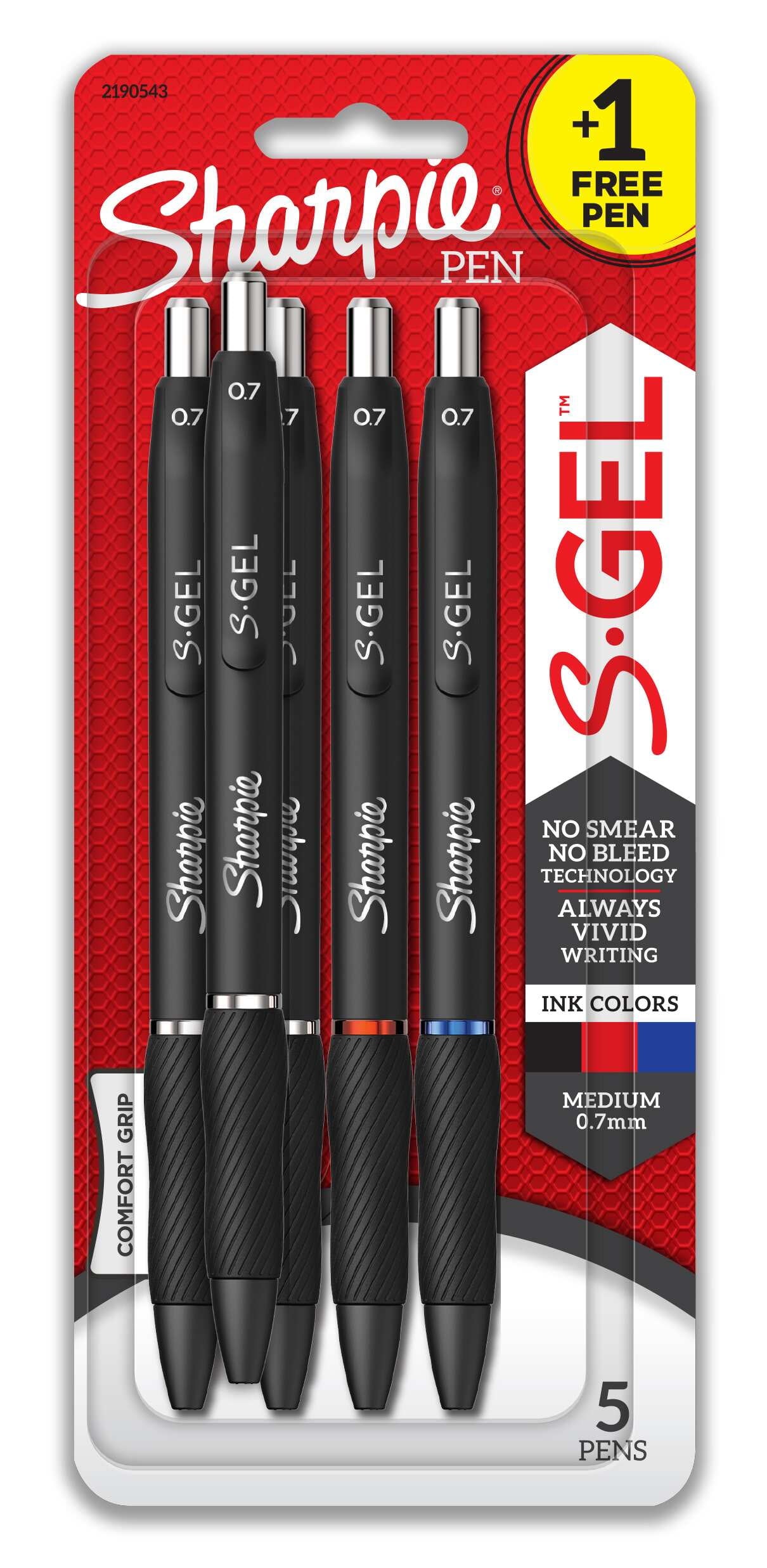Sharpie S-Gel Medium Tip Retractable Pens - Assorted, 4 count