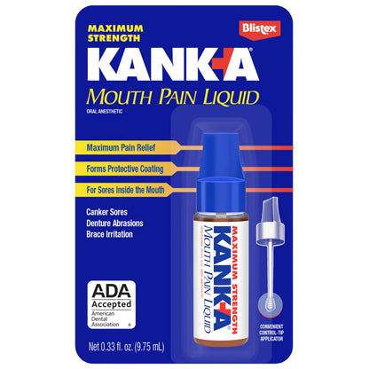 Kank-A Mouth Pain Liquid 0.33oz Maximum Strength