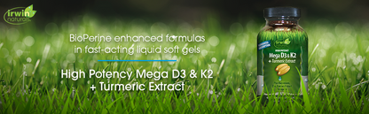 IRWIN NATURALS D3+K2,HIGH POTENCY,MGA