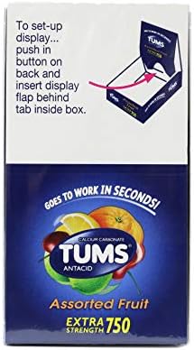 TUMS EXTRA TABLET FRUIT SINGLE 12X8CT