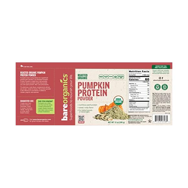 BARE ORGANICS PROTEIN PWDR,OG2,PUMPKIN