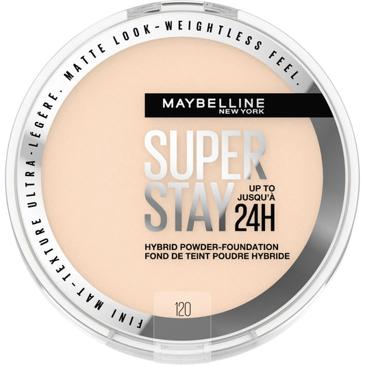 MAYBELLINE New York Super Stay Up To 24Hr Hybrid Powder-Foundation, 118, 0.21 oz