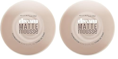 MAYBELLINE New York Dream Matte Mousse Foundation Makeup, Classic Ivory, 0.64 oz
